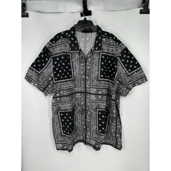 Harley-Davidson Other - Harley Davidson Short Sleeve Button Up AOP All Over Print Bandana Print Size 4XL